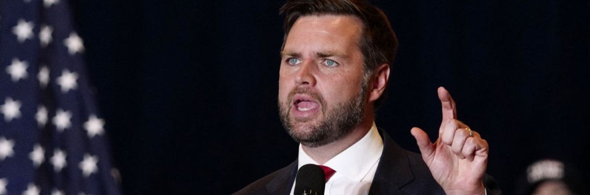 JD Vance speaks at a campaign rally