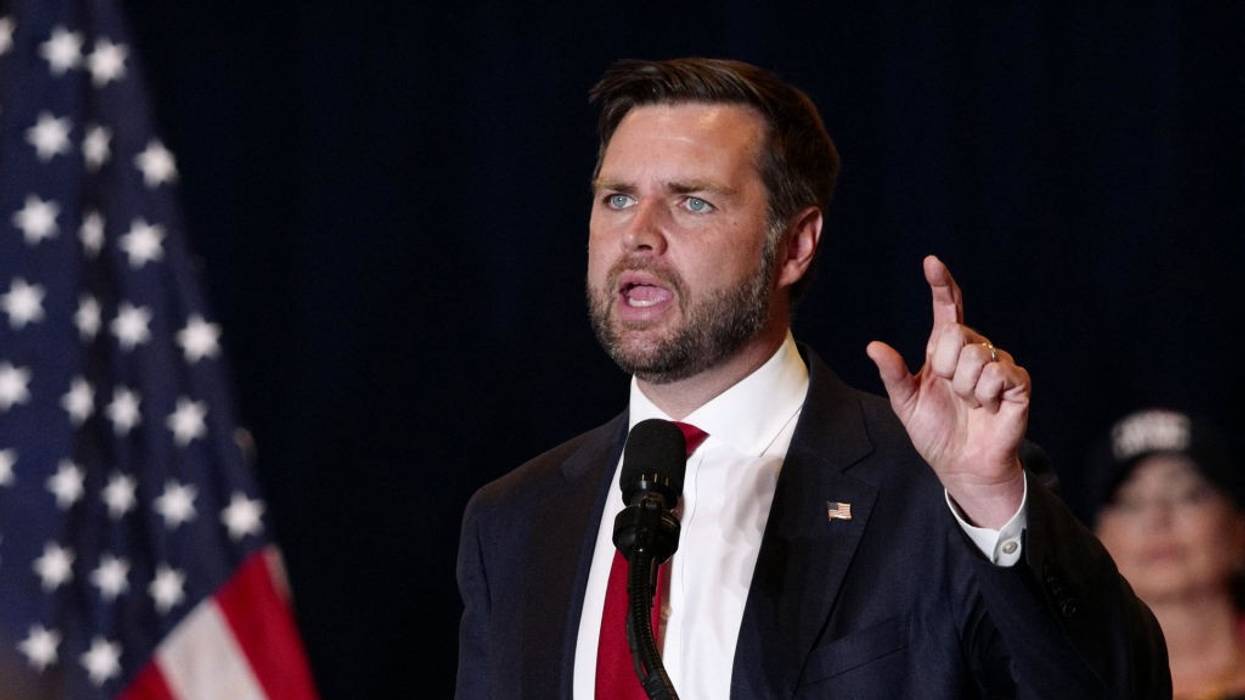 JD Vance speaks at a campaign rally