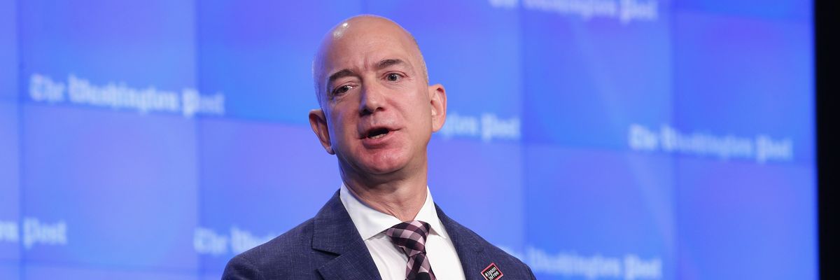 Jeff Bezos And John Kerry Attend Opening Ceremony For New Washington Post HQ