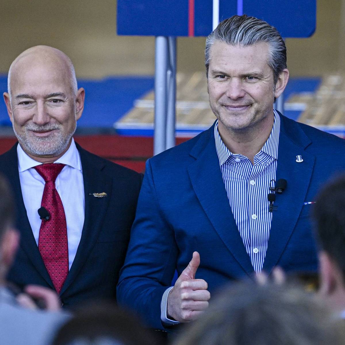 Jeff Bezos and Pete Hegseth