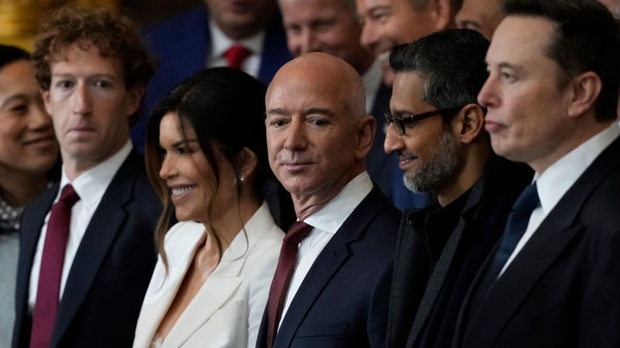 Jeff Bezos attends Trump' inauguration with Mark Zuckerberg and Elon Musk
