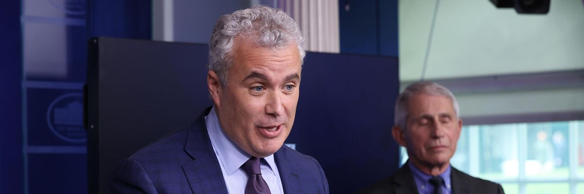 Jeff Zients briefs the media on the Covid-19 pandemic response