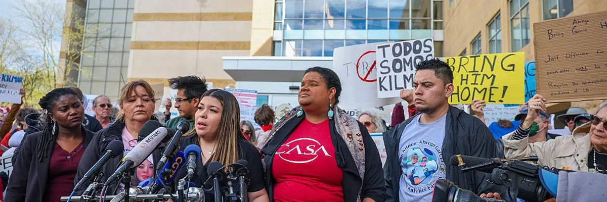 Jennifer Vasquez Sura speaks to press