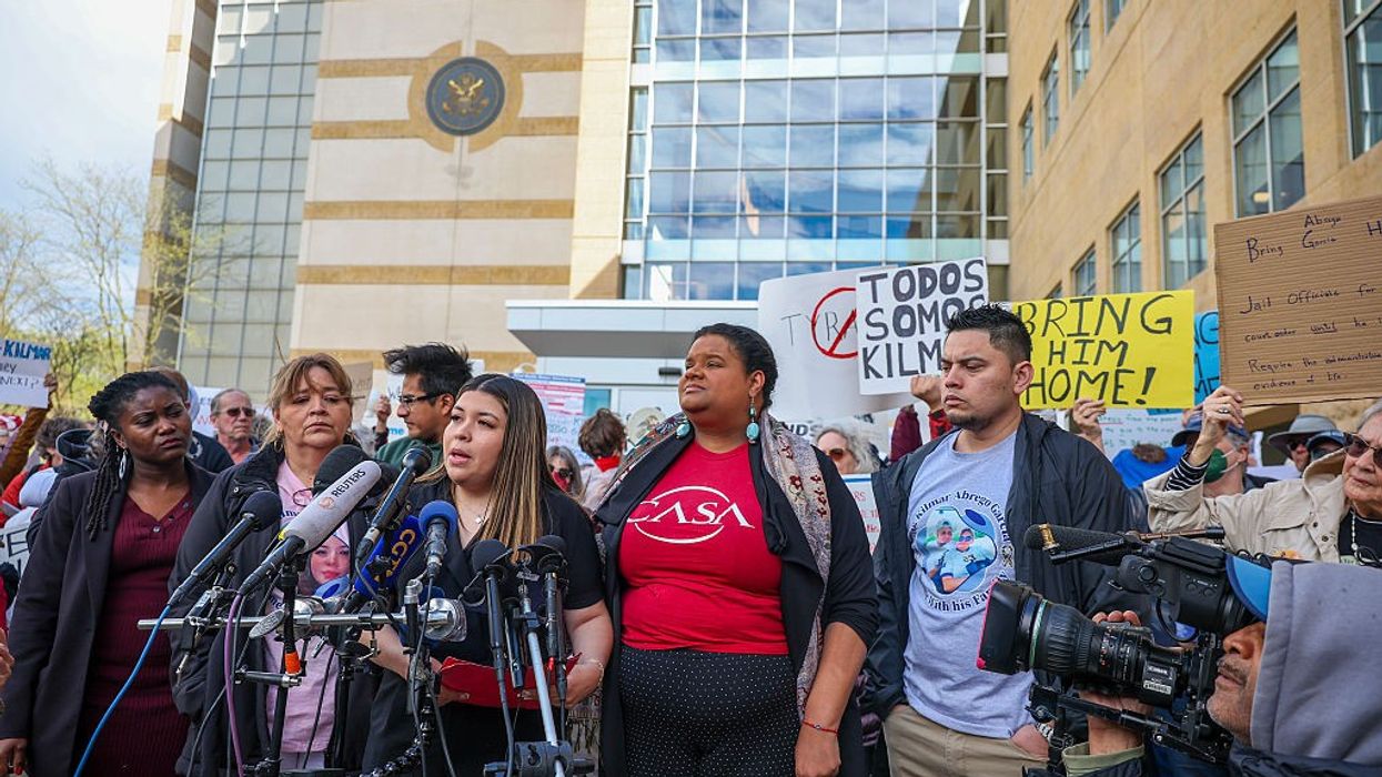 Jennifer Vasquez Sura speaks to press