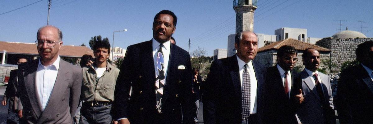 Jesse Jackson Meets Faisal Husseini