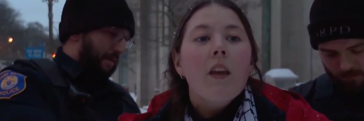 Michigan Organizer Speaks After Being Arrested Live on Camera for Protesting Trump Venezuela Attack