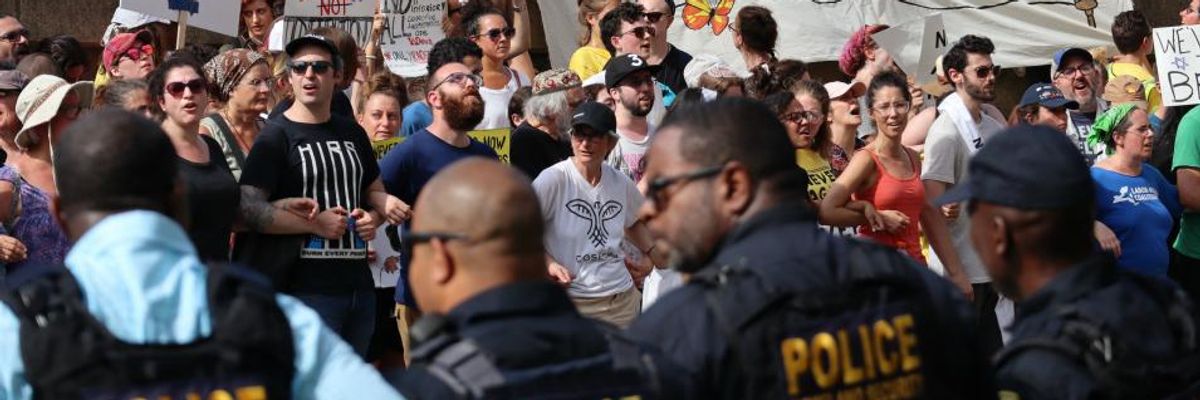 Dozens Arrested as Over 1,000 Jewish Activists and Allies Shut Down Entrances to ICE Headquarters Demanding Closure of Trump Detention Camps