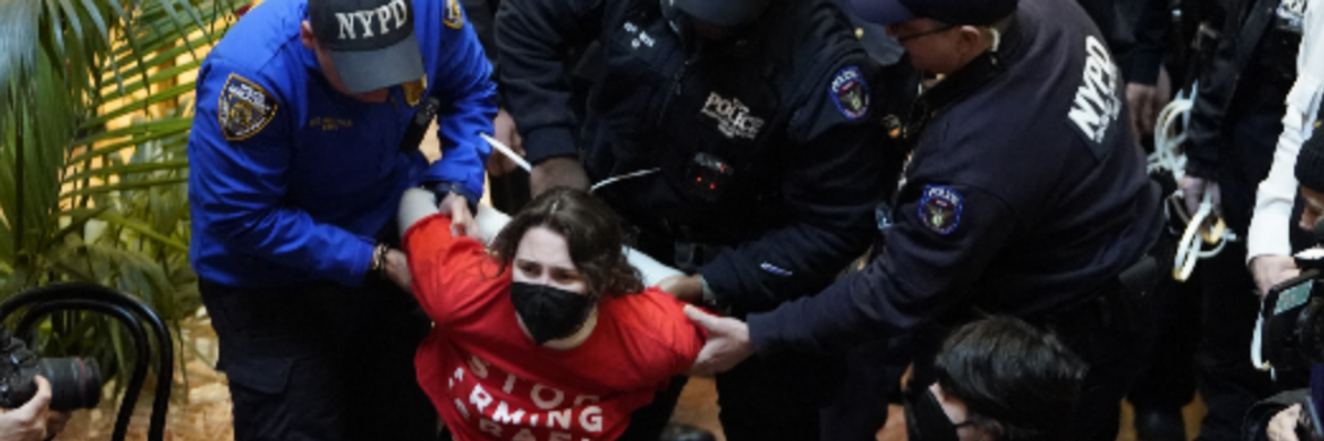 Jewish Voice For Peace protesters arrested in Trump Tower for opposing genocide