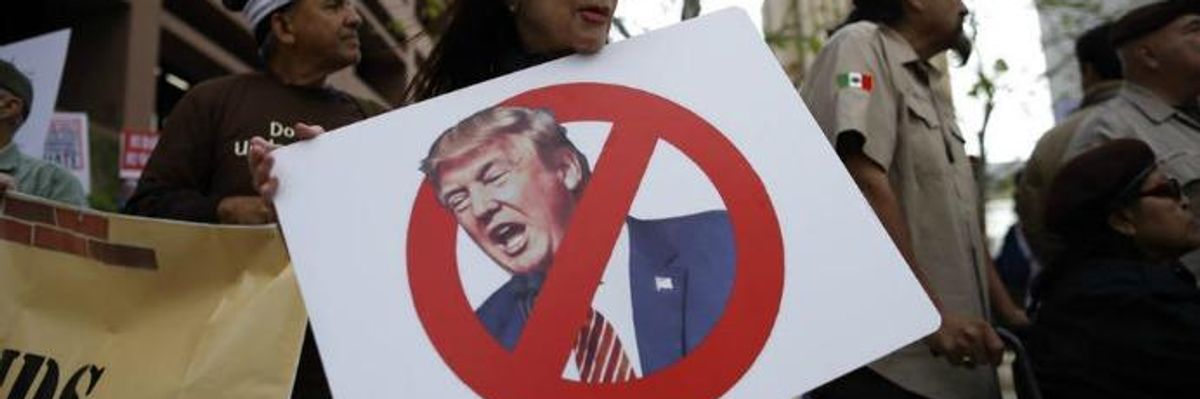 'Trump Not Welcome Here': Protests as President Arrives in California