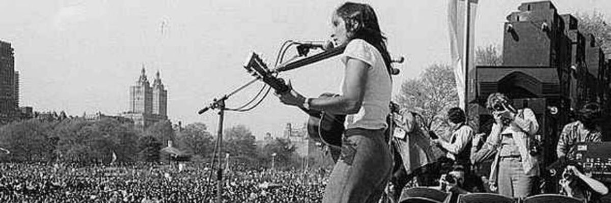 Joan Baez at the War is Over Rally - 1975
