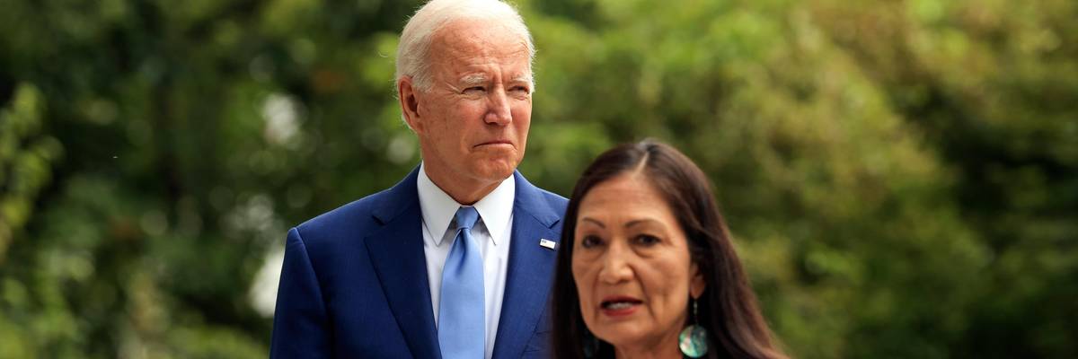 Joe Biden and Deb Haaland
