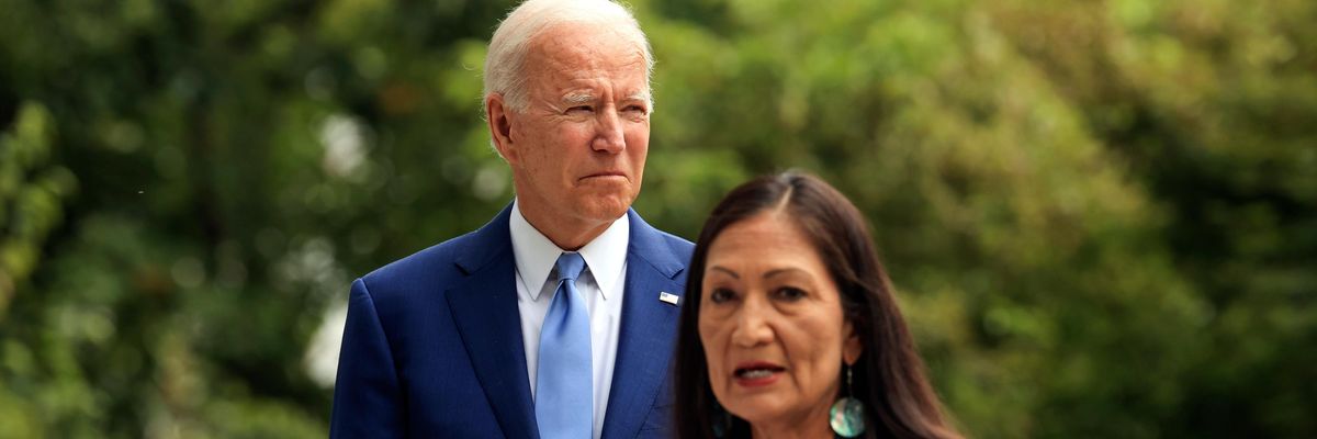 Joe Biden and Deb Haaland