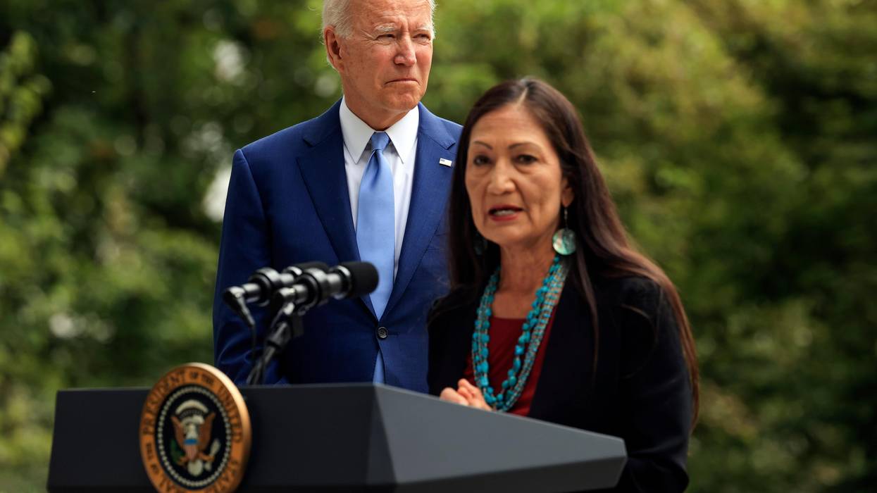 Joe Biden and Deb Haaland