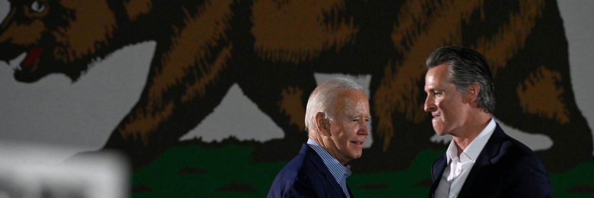 Joe Biden and Gavin Newsom