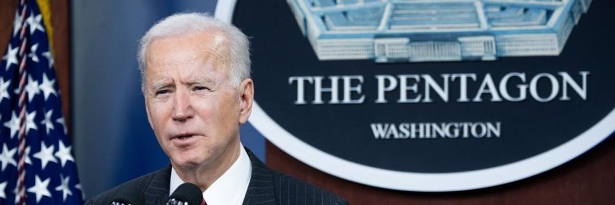 Joe Biden at the Pentagon.