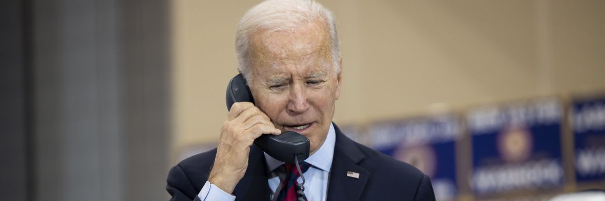 Joe Biden on the phone