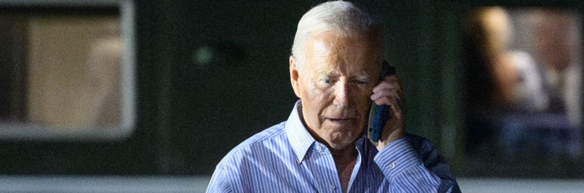 Joe Biden on the phone