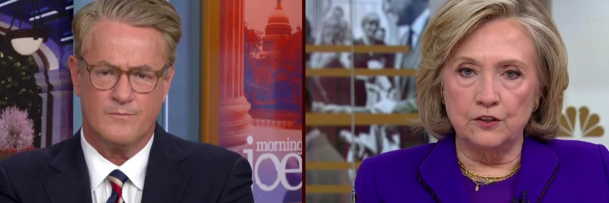 Joe Scarborough and Hillary Clinton