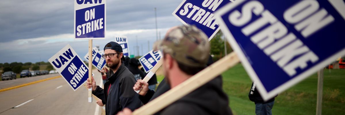 John Deere workers on strike