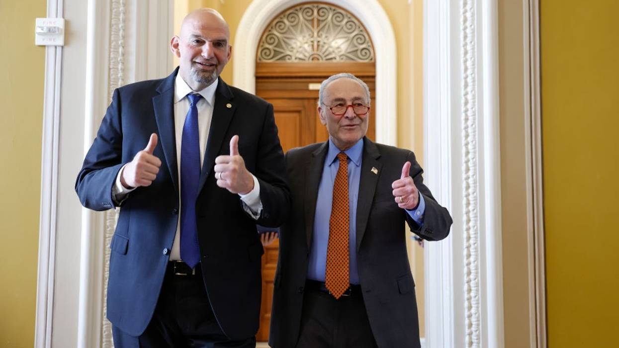 John Fetterman and Chuck Schumer.