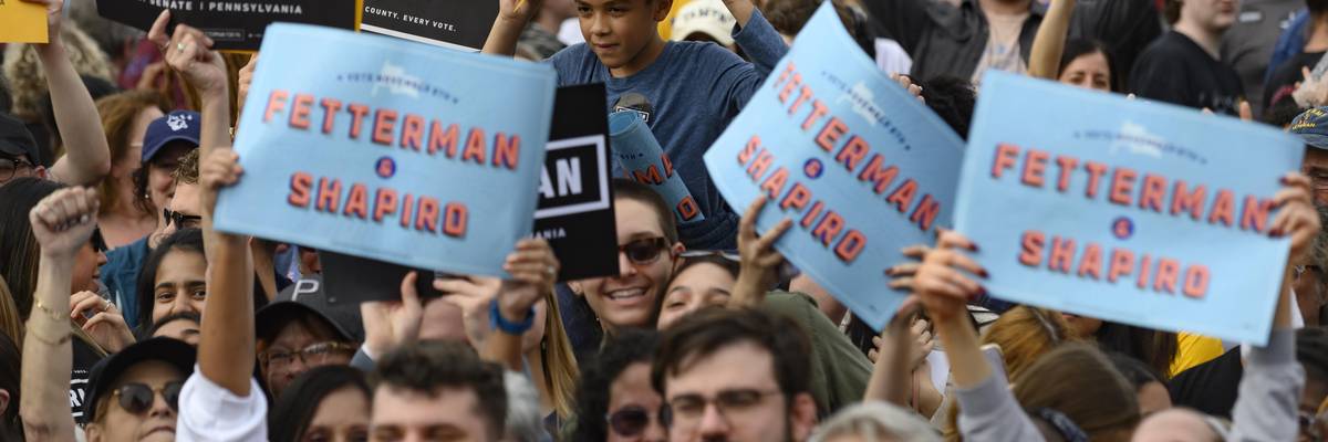 John Fetterman and Josh Shapiro voters ahead of midterm elections