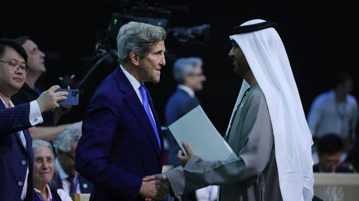 John Kerry and Sultan Ahmed Al Jaber at COP28