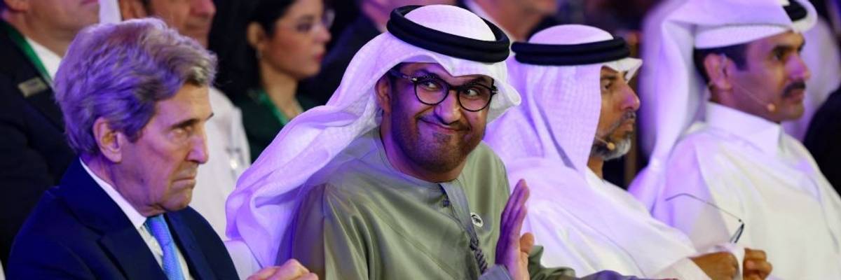 John Kerry and Sultan al-Jaber