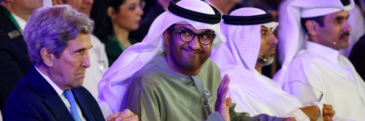 John Kerry and Sultan al-Jaber