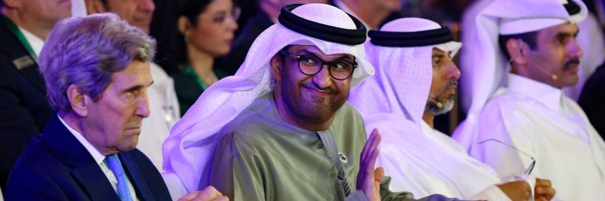 John Kerry and Sultan al-Jaber