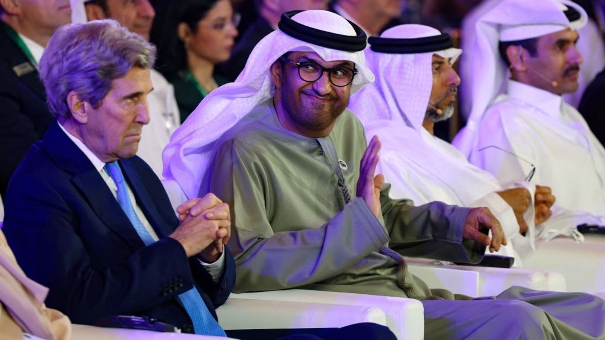 John Kerry and Sultan al-Jaber