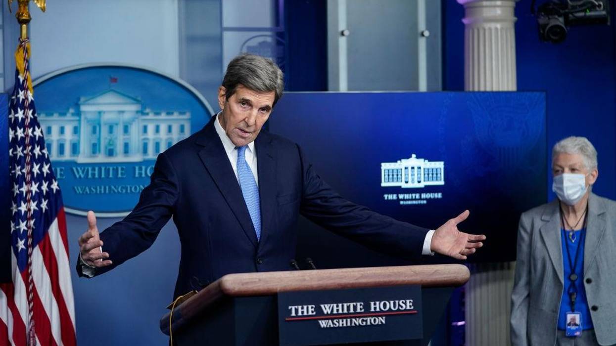 John Kerry in the White House briefing room.