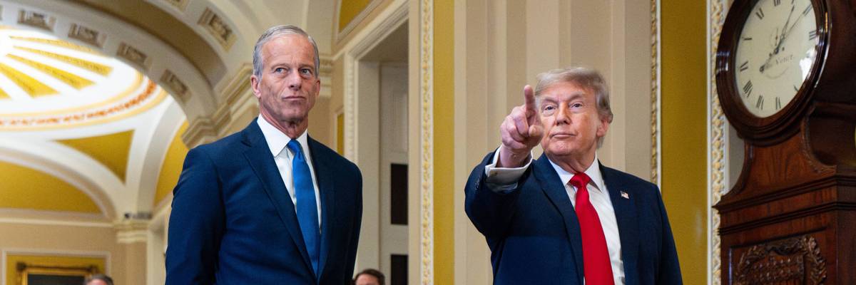 John Thune and Donald Trump