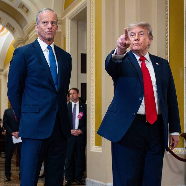 John Thune and Donald Trump