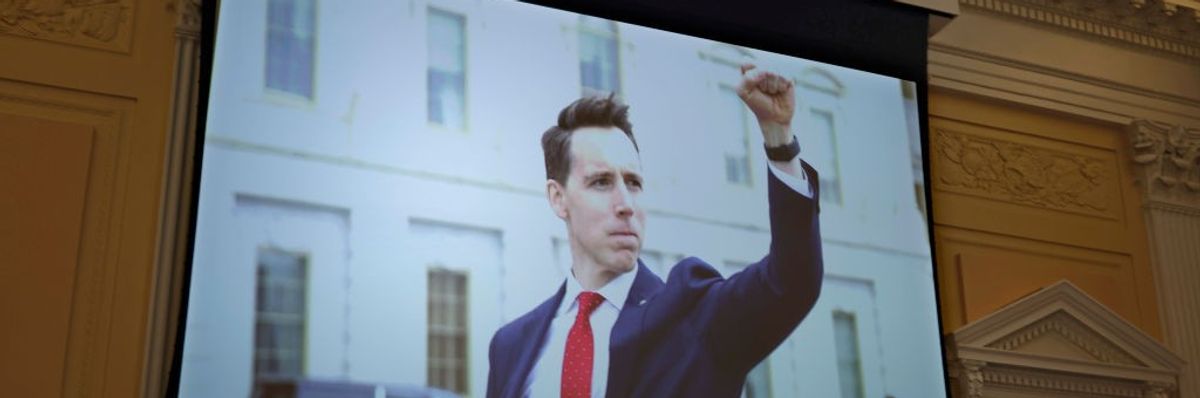 Josh Hawley fist raised