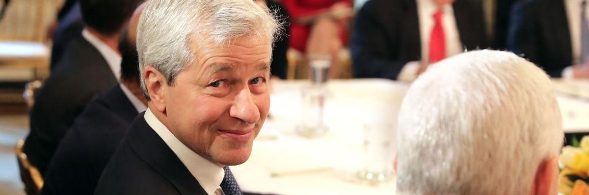 JPMorgan Chase CEO Jamie Dimon attends a White House policy event