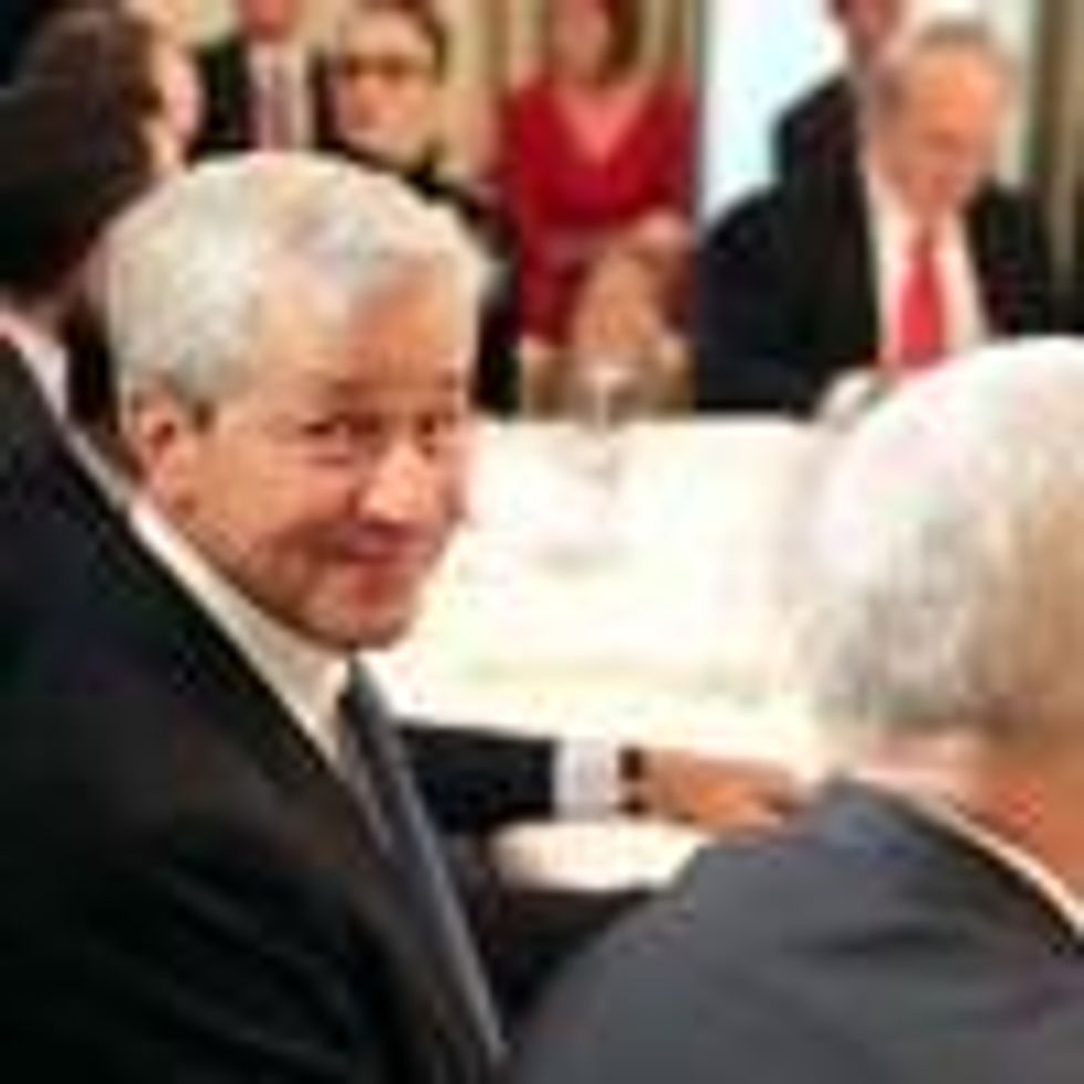 JPMorgan Chase CEO Jamie Dimon attends a White House policy event