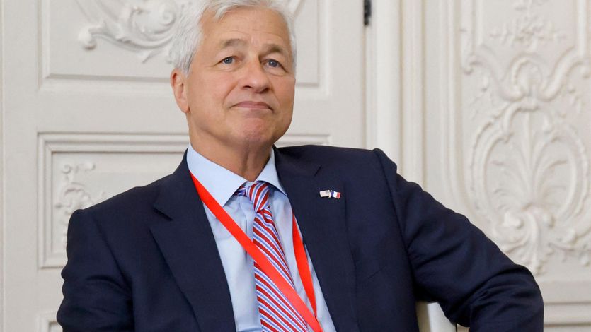 JPMorgan Chase CEO Jamie Dimon looks on during a meeting