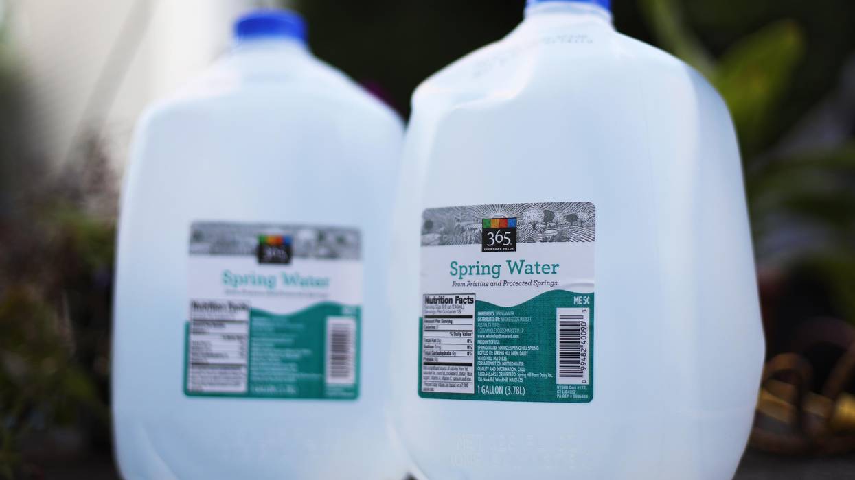 Jugs of 365-branded water are pictured in Haverhill, Massachusetts on July 26, 2019.
