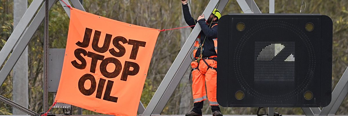 Just Stop Oil M25 protest.