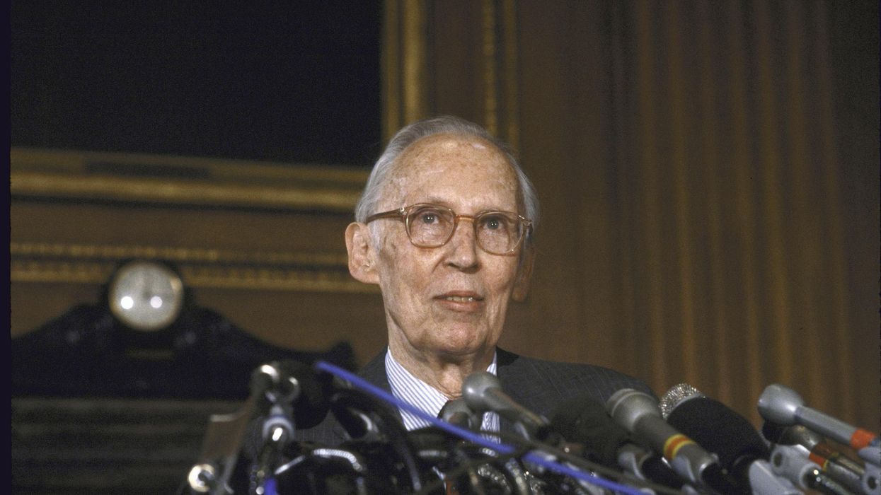 Justice Lewis Powell announcing his retirement