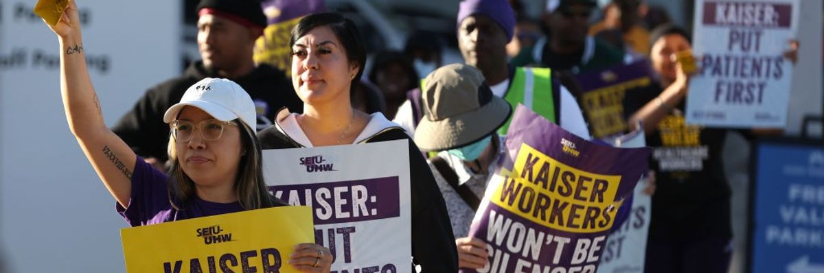 Kaiser Permanente Health Care Workers Go On Strike