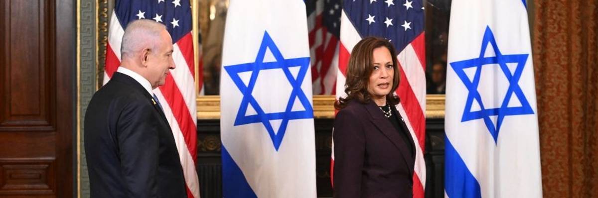 Kamala Harris and Benjamin Netanyahu