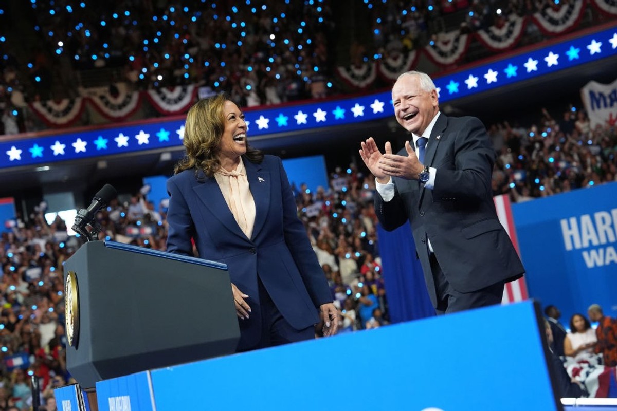 Kamala Harris and Tim Walz