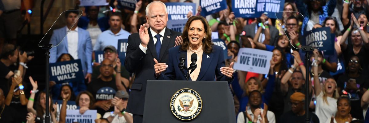 Kamala Harris and Tim Walz