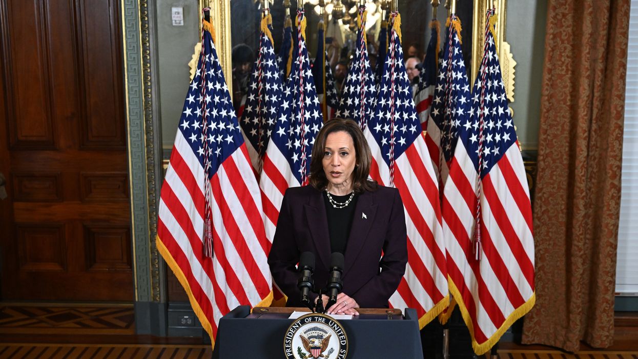 Kamala Harris speaks after meeting with Netanyahu.