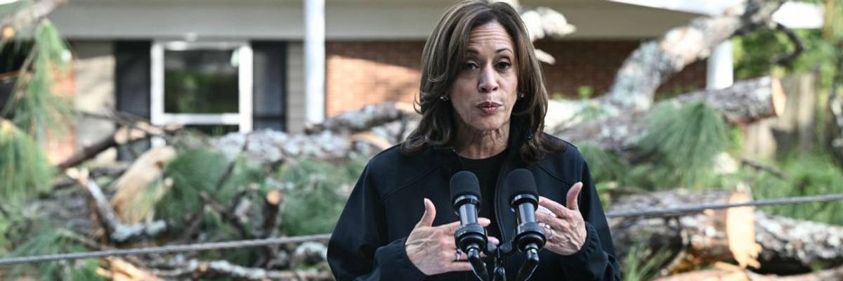 Kamala Harris speaks in Georgie following Hurricane Helene