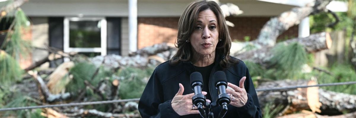 Kamala Harris speaks in Georgie following Hurricane Helene