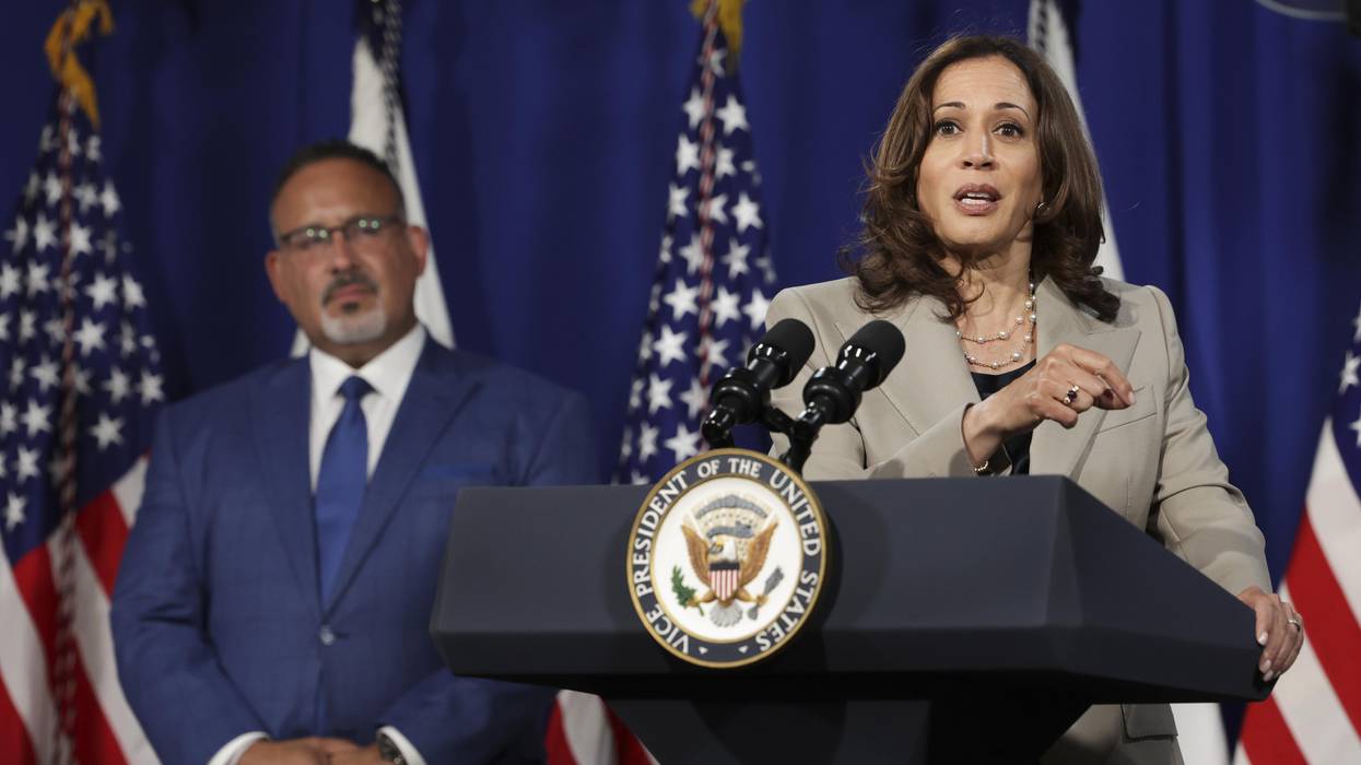 Kamala Harris talking about student debt