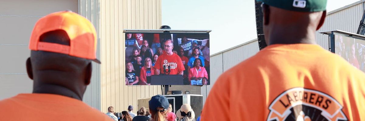 Kamala Harris Tim Walz US Presidential Campaign Rally in Michigan
