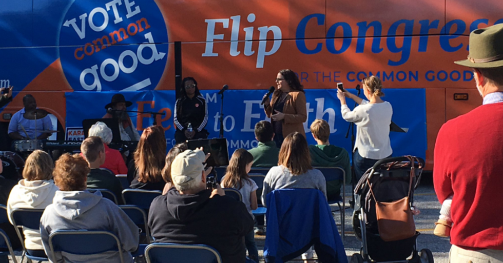 Kara Eastman is one of Democratic candidates running in typically red states and proudly supporting Medicare for All. More than half of all Democratic candidates support the proposal. (Photo: @karaforcongress/Twitter)